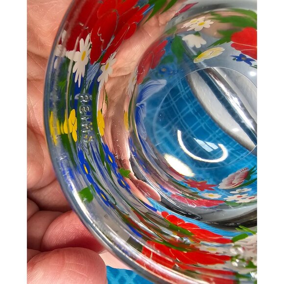 Reims France Floral replacement Juice glass or votive holder - Picture 7 of 10